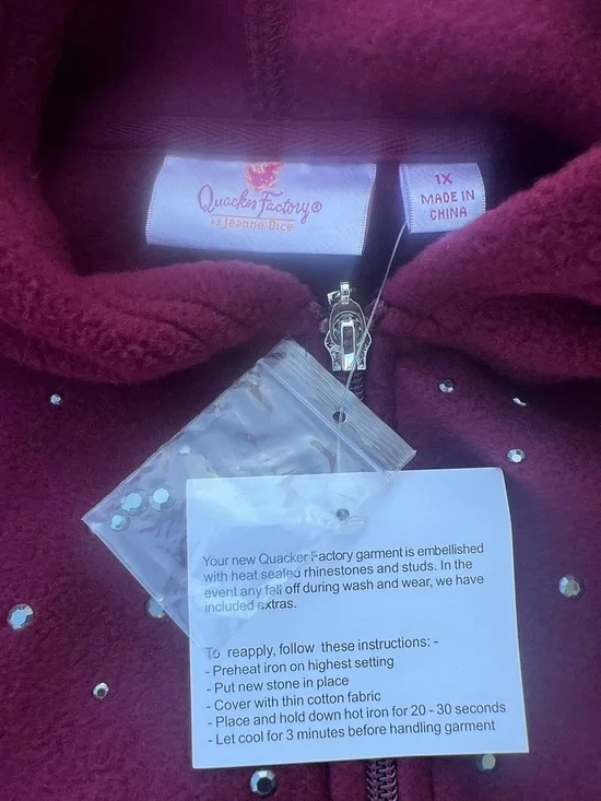 Quacker Factory Hooded Fleece Zip-Up Jacket - Picture 6 of 11